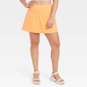 All in Motion Vibrant Orange Mini Skirt